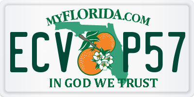 FL license plate ECVP57