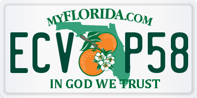 FL license plate ECVP58