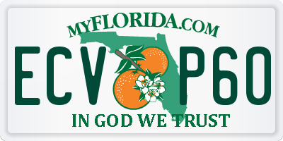 FL license plate ECVP60