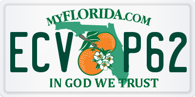 FL license plate ECVP62