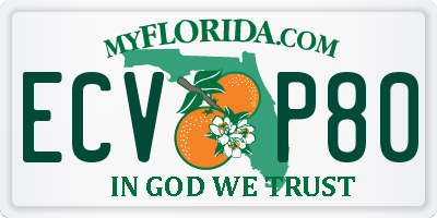 FL license plate ECVP80