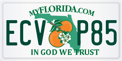 FL license plate ECVP85