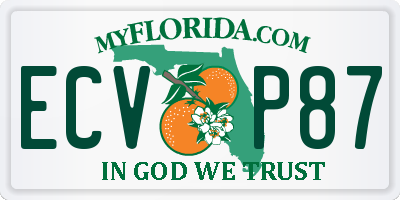 FL license plate ECVP87