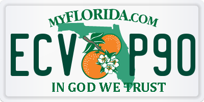FL license plate ECVP90