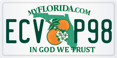 FL license plate ECVP98