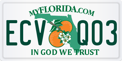 FL license plate ECVQ03