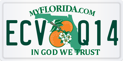 FL license plate ECVQ14