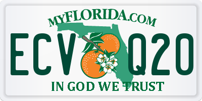FL license plate ECVQ20