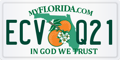 FL license plate ECVQ21