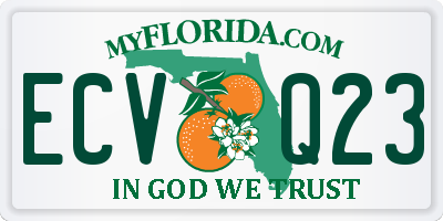 FL license plate ECVQ23