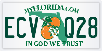 FL license plate ECVQ28
