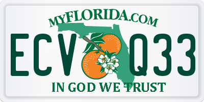 FL license plate ECVQ33