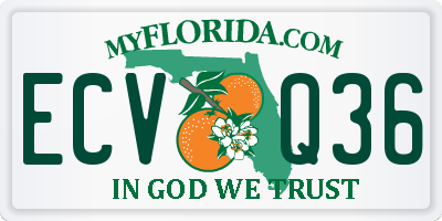 FL license plate ECVQ36