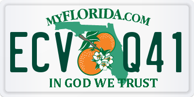 FL license plate ECVQ41