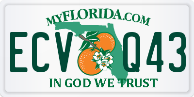 FL license plate ECVQ43