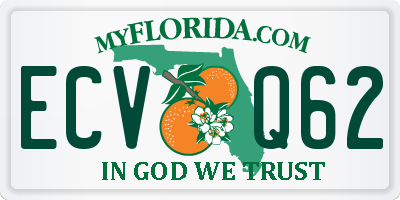 FL license plate ECVQ62