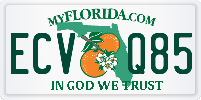 FL license plate ECVQ85
