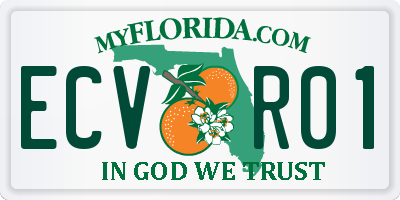 FL license plate ECVR01