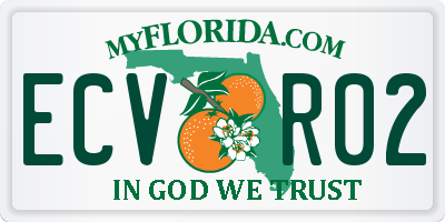 FL license plate ECVR02