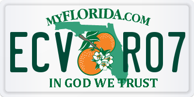 FL license plate ECVR07