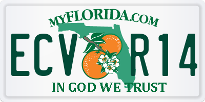 FL license plate ECVR14