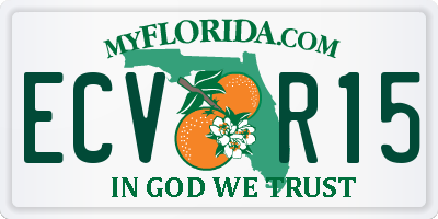 FL license plate ECVR15
