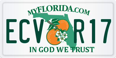 FL license plate ECVR17