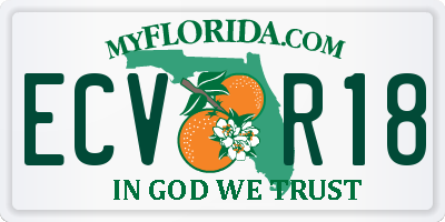 FL license plate ECVR18