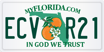 FL license plate ECVR21