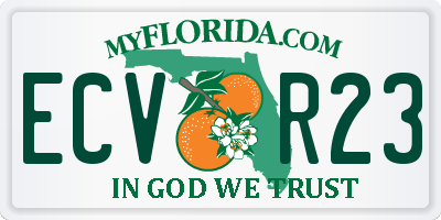 FL license plate ECVR23