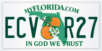 FL license plate ECVR27
