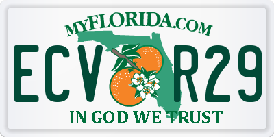 FL license plate ECVR29