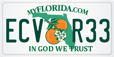 FL license plate ECVR33