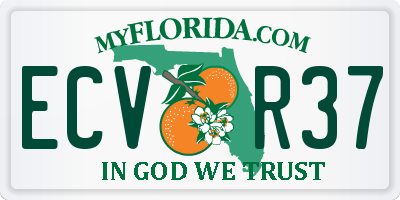FL license plate ECVR37