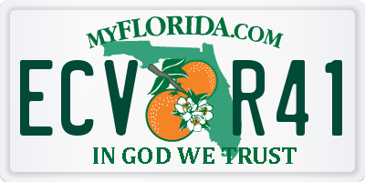 FL license plate ECVR41