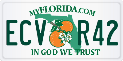 FL license plate ECVR42