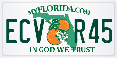 FL license plate ECVR45