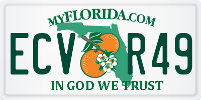 FL license plate ECVR49