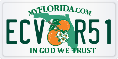 FL license plate ECVR51