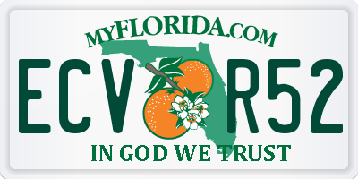FL license plate ECVR52