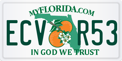 FL license plate ECVR53