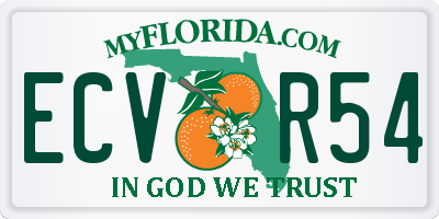 FL license plate ECVR54