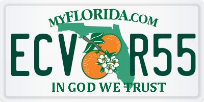 FL license plate ECVR55