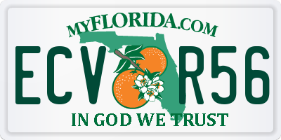 FL license plate ECVR56