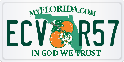 FL license plate ECVR57