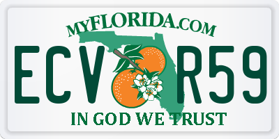 FL license plate ECVR59