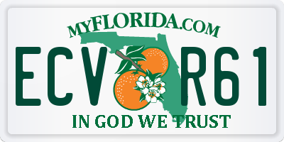 FL license plate ECVR61