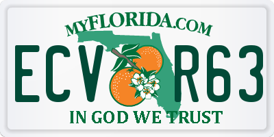 FL license plate ECVR63