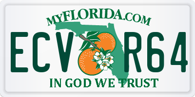 FL license plate ECVR64