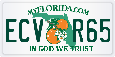 FL license plate ECVR65